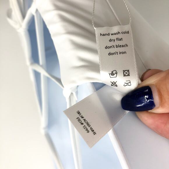 ANDIE SWIM Fiji One-Piece Swimsuit XS Tall US 0-2 White Lace-Up Back NWT - Picture 12 of 14